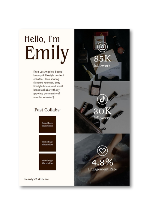 "Editorial Edge" – Magazine-Style Media Kit Template